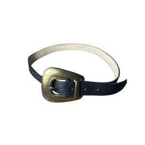 Saks Fifth Avene Black Geniune Shrunken Buffalo Belt Sz M